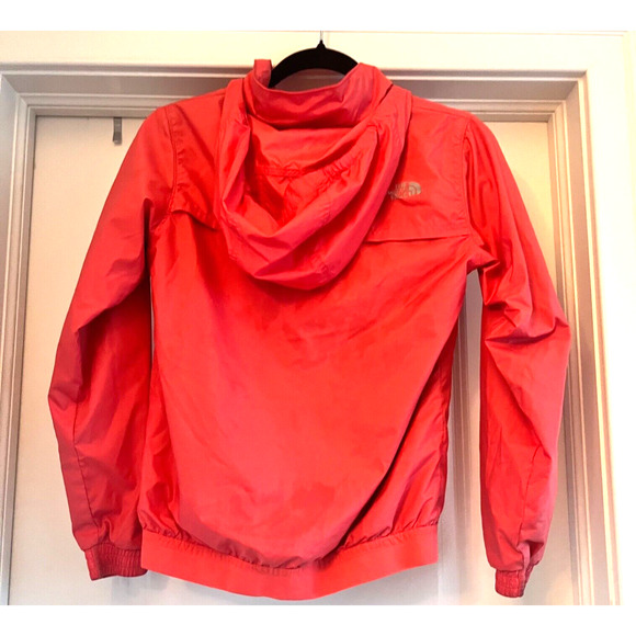 The North Face Girls Jacket Size L Pink Windbreaker Full Zip Outdoors Hooded - Picture 2 of 6